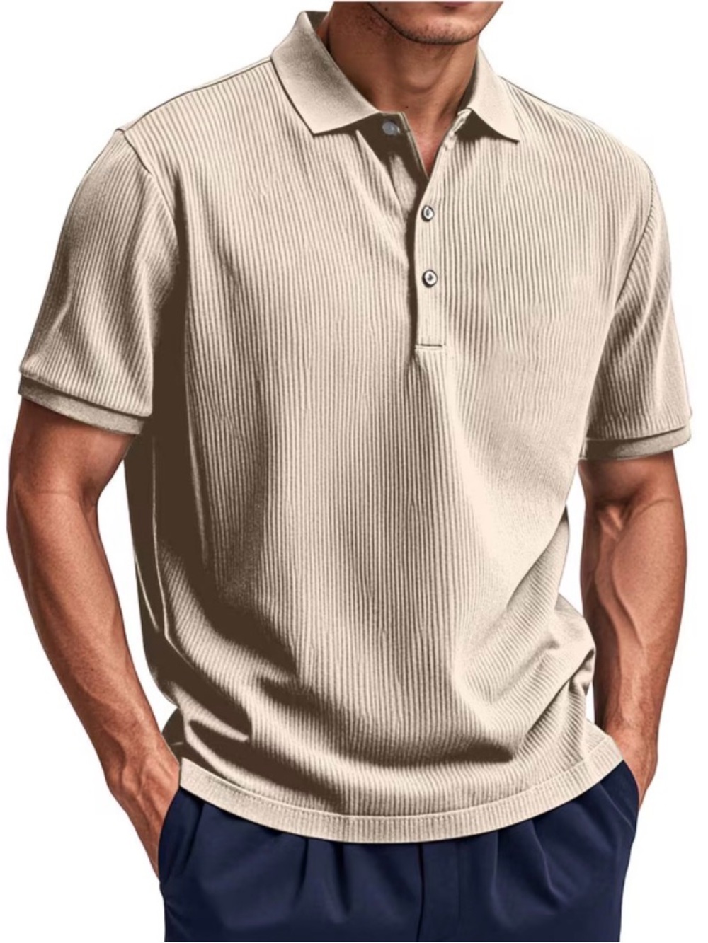 Goodfellow & Co Light Tan Polo Shirt